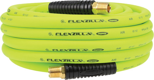 Flexzilla® Air Hose, 1/2" x 50', 1/2" MNPT Fittings Flexzilla® Air Hose, 1/2" x 50', 1/2" MNPT Fittings