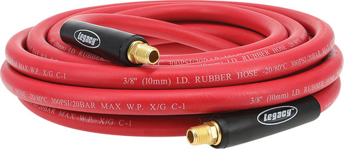 PG97 - WORKFORCE® AIR HOSE, 3/8" X 25', 1/4" FITTINGS, RUBBER