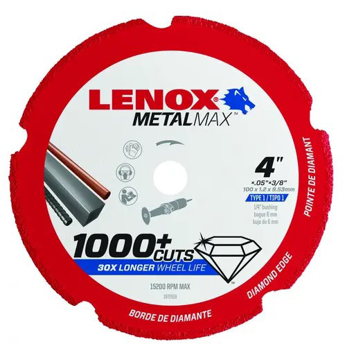 Metal Max 4 » x 3/8 » Die Grinder Diamond Cut Off Wheel