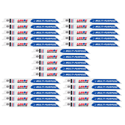 8"x3/4" 10TPI Bi-Metal General Purpose Recip 25 pk