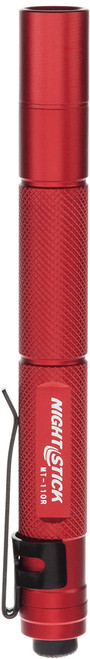 PG402 - ALUMINUM NON-RECHARGEABLE MINI-TAC FLASHLIGHT - RED - 2 AAA BATTERIES