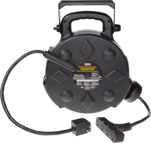 PG277 - PROFESSIONAL QUAD-TAP EXTENSION CORD - 50' 12/3 ON RETRACTABLE REEL