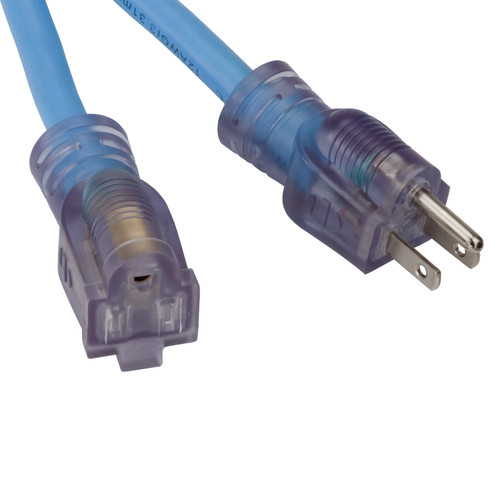 50' Cold Weather Extension Cord w/Single Lighted Outlet - 15amp - SL-997