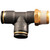 SWVL RUN "T"  Tube 1/4" OD, 1/4" MNPT