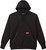 HEAVY DUTY PULLOVER HOODIE, BLACK - LARGE
