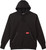 HEAVY DUTY PULLOVER HOODIE, BLACK - XL