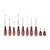 PG121 - 10-PC 1000V INSULATED SCREWDRIVER SET - SLOTTED: 1/4", 5/16", 3/8"; PHILLIPS: #1, #2, #3; ECX: #1; SQUARE: #1, #2, #3