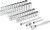 PG137 - 50-PC PRISE 1/4" CLIQUET & JEU DE DOUILLES - SAE & MÉTRIQUE - 5/32 » À 9/16 », 5 MM À 15 MM