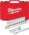 PG - 28-PC PRISE 3/8" CLIQUET & JEU DE DOUILLES - SAE (STANDARD 1/4 »-1 », PROFOND 1/4 »-7/8 »)