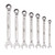 PG152 - 7-PC RATCHETING METRIC COMBINATION WRENCH SET, 8MM-17MM