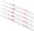 PG114 - Lame de scie sauteuse, 10 cm x 10 dents par pouce, pour la coupe du bois, bimétallique, emmanchement en T, paquet de 5