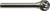 PG108 - NX SERIES SD - BALL BUR FOR STAINLESS STEEL, 1/2" CUTTING DIAM., 2-1/4" OAL, 1/4" SHANK