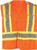 CSA APPR. MESH TRAFFIC VEST, HI-VIS ORANGE, 4" WIDE 360° HRZ. STRIPES, 2 VRT. STRIPES, X IN BACK – 4XL/5XL