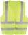CSA APPR. POLYEST. TRAFFIC VEST, HI-VIS YELLOW-GREEN, 2" WIDE 360° HRZ. STRIPES, 2 VRT. STRIPES, X IN BACK – S/M
