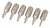 6 Piece Torx Insert Bit Set - T5 - T10 x 25mm