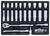 24 pièces 3/8 " Drive Professional Socket Tray Set - Métrique