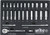 24 pièces 3/8 " Drive Professional Socket Tray Set - Métrique