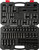 PG134 - 51-PC 3/8" DRIVE METRIC 6 PT. STANDARD, DEEP + UNIVERSAL MASTER IMPACT SOCKET SET, 7MM-22MM
