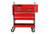 Chariot de service de tiroir 5 robuste - Rouge
