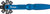 PG126 - 4" LONG 1/4" DRIVE ALUMINUM SWIVEL HEAD 90-TOOTH MICRO RATCHET, BLUE
