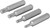 PG169 - 4-PC 1/2" DRIVE XZN TRIPLE SQUARE BIT SET, 75MM LONG, M6, M8, M10 & M12