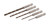 5 pc. Ensemble de forets de tige hexagone