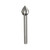 Tear Drop Cutter Bit, 1/8 " shank