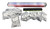 MAGRAIL Jobber Pack, 10 pc comprend 6 - 16 » Magrails,3-1/2 » et 3-3/8 », 2 paquets de goujons, élévateurs de rail et une base de bit