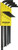 PG167 - 10-PC INCH BALL END L-WRENCH SET, LONG LENGTH