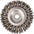 PG112 - 3" STANDARD TWIST KNOT WIRE WHEEL, .0118" STEEL FILL, 1/2"-3/8" ARBOR HOLE - SAME AS ANDERSON 13513