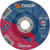 5" X 1/4" TIGER AO TYPE 27 GRINDING WHEEL, A24R, 7/8" A.H.