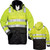 HIGH-VIZ MULTI-RISK PARKA WITH HOOD FOR PROTECTION AGAINST ELECTRIC ARC, CENTRAL ZIP WITH FLAP, ADJUST. BELT, 2 CHEST & 2 HIP POCKETS, SIZE XL