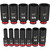 PG138  -  12-PC 3/8" DRIVE, 6 PT. SAE DEEP IMPACT SOCKET SET, 5/16" – 1"