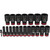 PG150 - 19-PC PRISE 1/2", ENSEMBLE DE DOUILLES PROFONDES SAE 6 PT, 3/8 » – 1-1/2 »