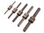 5-PC SCREW EXTRACTOR SET (MODEL NOS. 1, 2, 3, 4, 5) FOR SCREW DIAMETERS 1/4", 5/16", 3/8", 7/16", 1/2"-9/16"