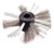BRUSH, NYLON/STEEL K9-306 3"