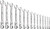PG154  -  15-PC SAE FLEX HEAD RATCHETING COMBINATION WRENCH SET, 1/4"-1"