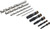 PG115 - 10-PC BOLT BITER SCREW EXTRACTOR SET, EXTRACTOR SIZES: 1, 2, 3, 4. LEFT-HAND DRILL BITS: 1/8", 3/16", 9/32", 3/8", 7/16"