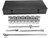 PG146 - 20-PC 1" DRIVE 12-POINT SHORT-WELL SAE SOCKET SET, 1-5/8" TO 3-1/8"