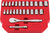 PG - 25-PC 1/4" DRIVE METRIC & SAE RATCHET & SOCKET SET W/ FOUR FLAT™ SIDES, (STD 5/32"-9/16", 5-15MM)