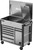 PG214 - 44" RS PRO 8-DRAWER POWER SERVICE CART W/SECURITY BOX IN TOP TILL & POWER BAR - GREY
