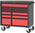 PG198 - ARMOIRE À ROULEAUX 11 TIROIRS DE 41", ROUGE/NOIR