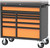 PG213 - 41" 11-DRAWER ROLLER CABINET, ORANGE/BLACK