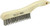 PG117 - HAND WIRE SCRATCH BRUSH, .012 STAINLESS STEEL FILL, SHOE HANDLE, 4 X 16 ROWS