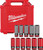 PG7 - 11-PC PRISE 1/2" JEU DE DOUILLES DE ROUE POUR ÉCROU DE ROUE À EFFET SHOCKWAVE DUTY & CROÛTE MÉTRIQUE, 17-23 MM & 3/4 »-1-1/16 »