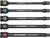 PG350 - 5-PC 1/2" DRIVE 8" LONG TORQUE LIMITING IMPACT EXTENSION BAR SET, 65, 80, 100, 120, 140 FT-LBS