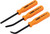 PG197 - ENSEMBLE DE MINI LEVIERS DE POCHE DE 5 PO DE LONG, POINTES DE 0°, 27° ET 55° - ORANGE