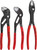 PG188 - ENSEMBLE DE 3 PINCES LES PLUS VENDUES : PINCE À AILETTES DE 20 CM, CLÉ À PINCE DE 18,4 CM, PINCE À POMPE À EAU COBRA® DE 18,4 CM