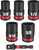 6-PC SHOCKWAVE IMPACT DUTY™ 3/8" DRIVE SAE STANDARD SOCKET SET, 3/8"-5/8" & 1/4" HEX TO 3/8" SQUARE SOCKET ADAPTER