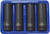 PG353 - 4-PC 1/2" DRIVE THIN WALL LUG NUT IMPACT SOCKET SET, 17.5MM, 19.5MM, 11.5MM, 22.5MM